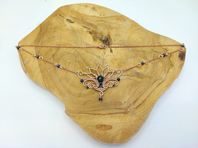 Collier Plastron Fleur de Lotus