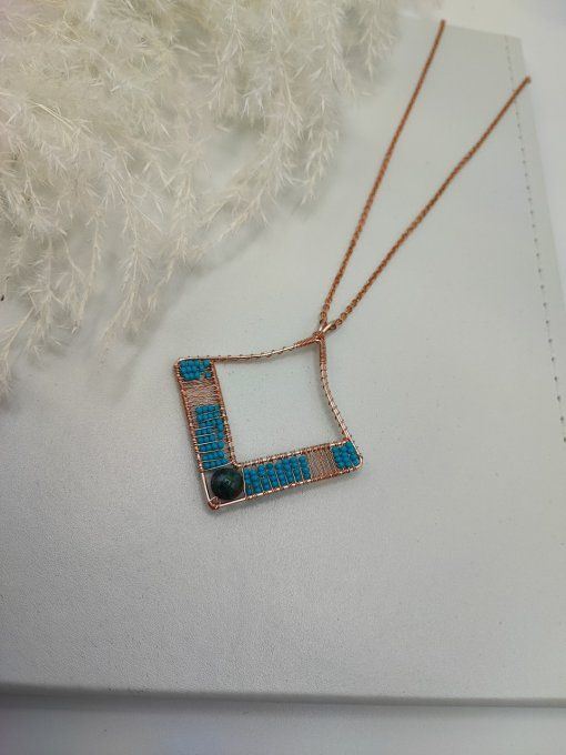 Collier Médaillon Azur