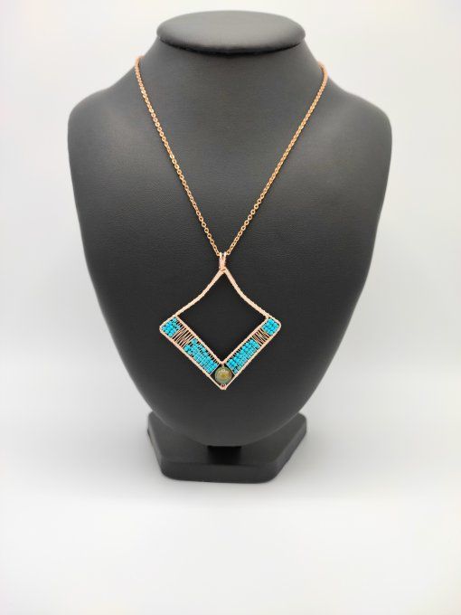 Collier Médaillon Azur