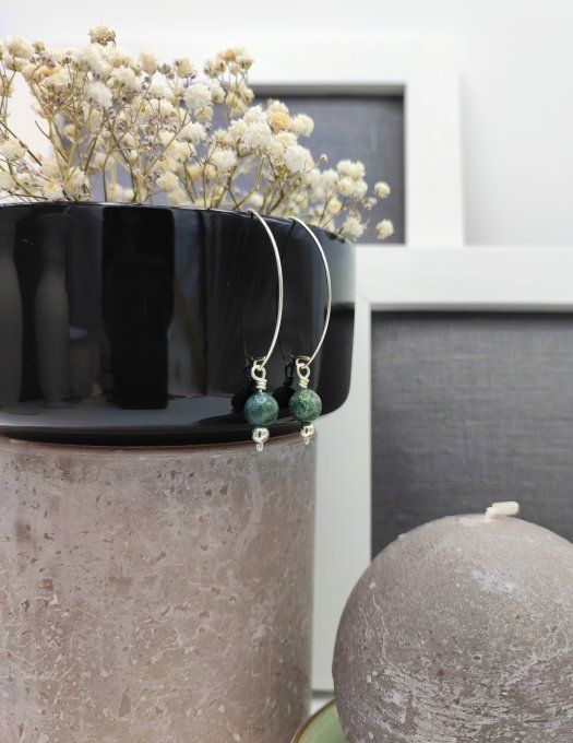 Boucles d'oreilles Olivine