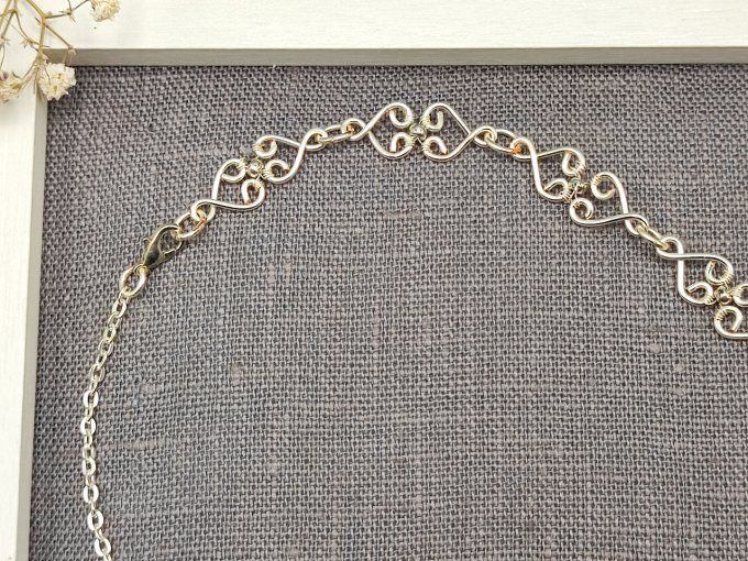 Collier / Bracelet Chloé, 2 en 1 asymétrique