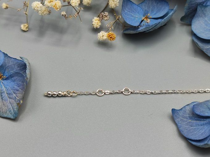 Bracelet Lucie (argenté, bleu)