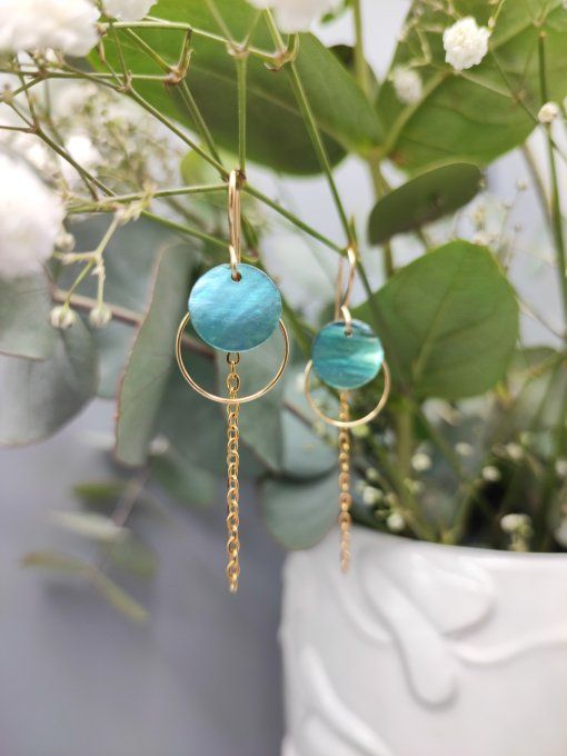 Boucles d'oreilles Gladys turquoise