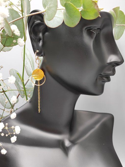 Boucles d'oreilles Nora jaune