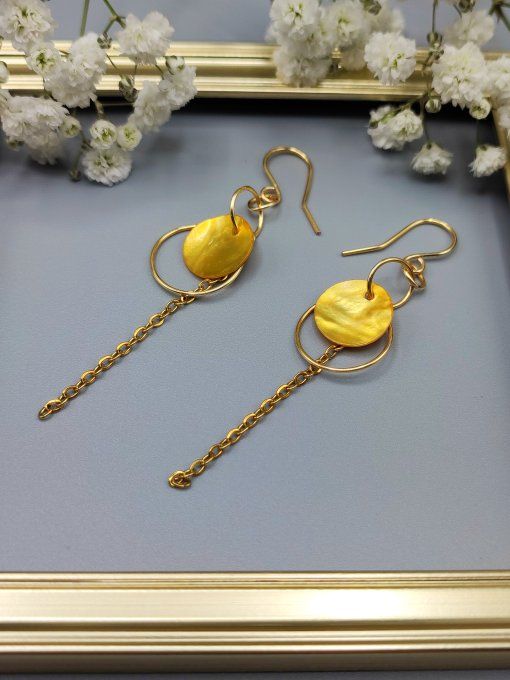 Boucles d'oreilles Nora jaune